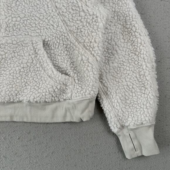 Lululemon Scuba Oversized Sherpa 1/2 Zip Hoodie M/L Vapor Gray Wool Blend - Picture 4 of 16